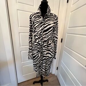 The Limited Monochrome Zebra Print Dress